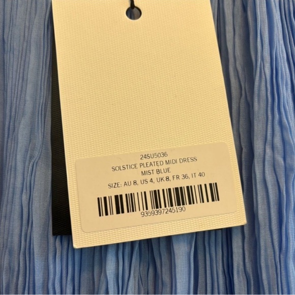 NWT Aje Midi Dress Pleated Blue 4 - Picture 4 of 12